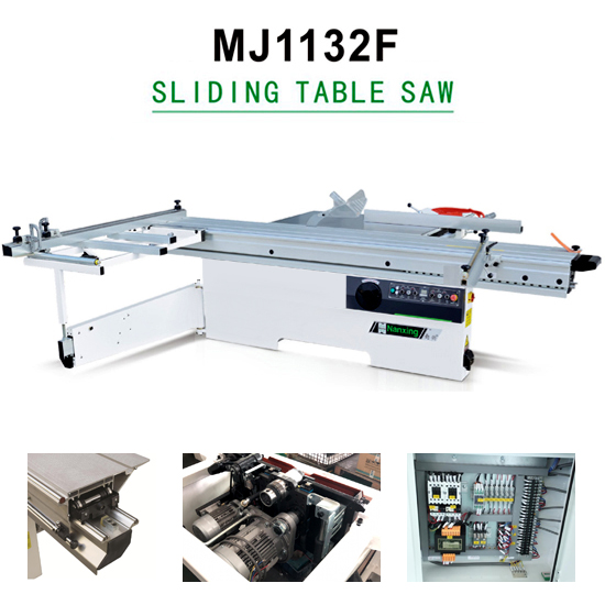 Máy cưa bàn trượt Nanxing MJ1132F nghiêng 45 độ